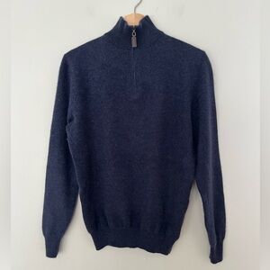 Christian Lacroix Cashmere 1/4 Zip Sweater, Size Small